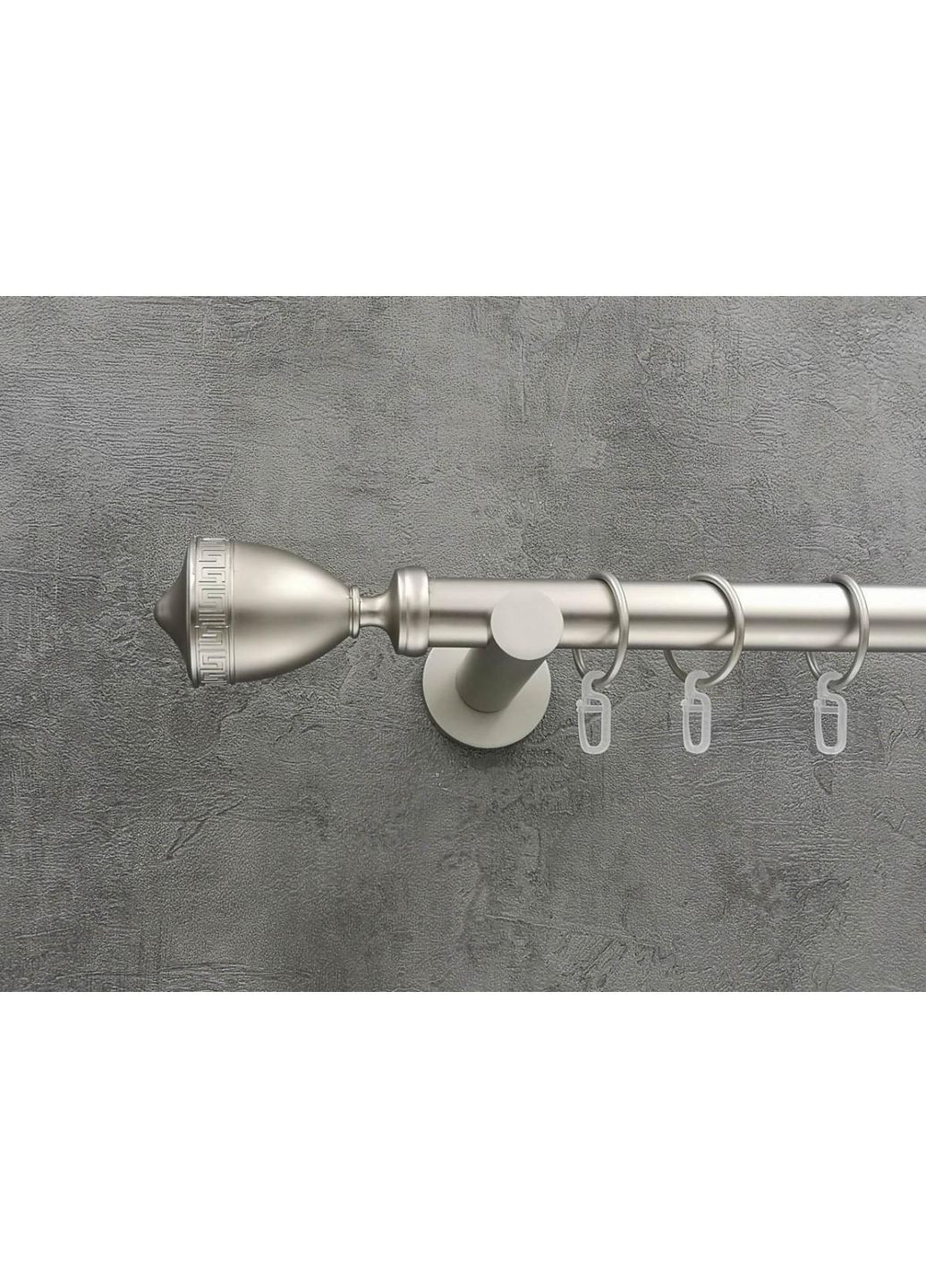 Карниз Афина гладкая штанга одинарный универсальный 25 мм 240 см Сатин Quadrum (352778080)