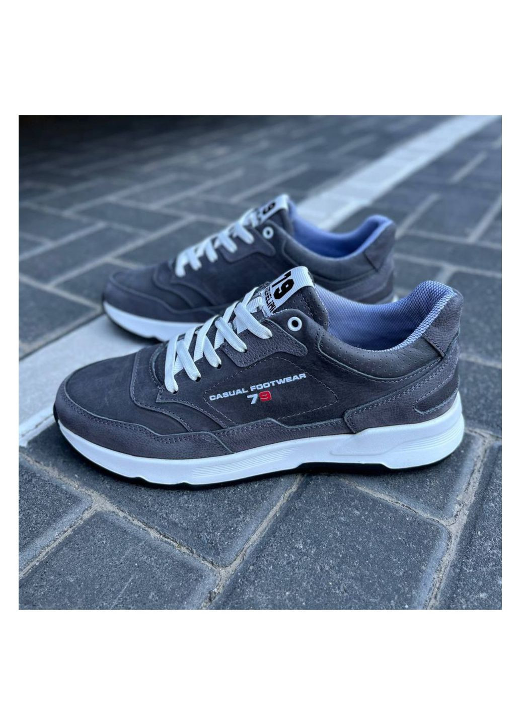 Серые демисезонные мужские кроссовки No Brand