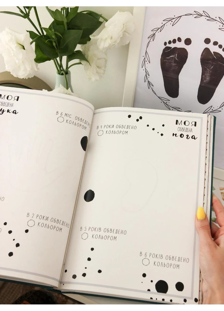 Фотоальбом "Baby book" с именем и метрикой на РУССКОМ, цвет голубой No Brand (397038884)