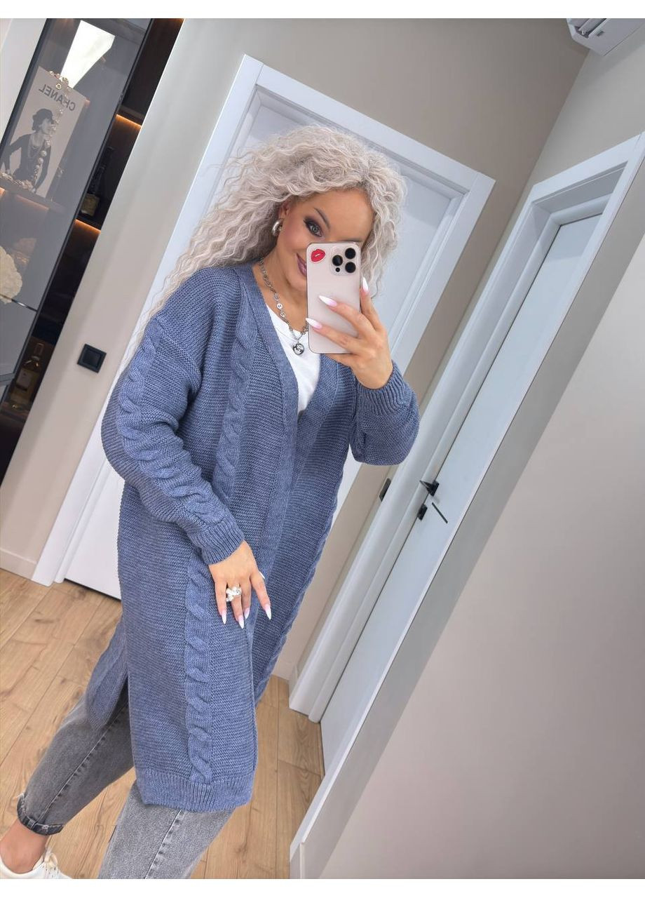 Голубой демисезонный кардиган No Brand