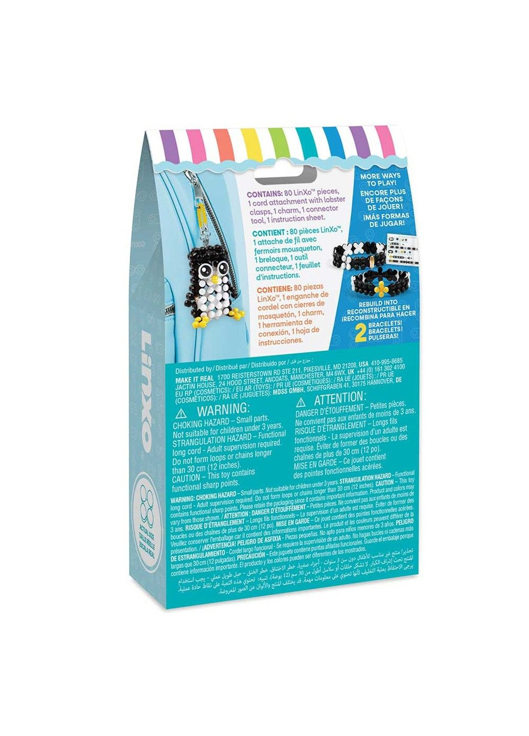 .Linxo: Набор для создания брелоков-трансформеров 'Зверюшки' - Пингвин Make it Real (335055137)