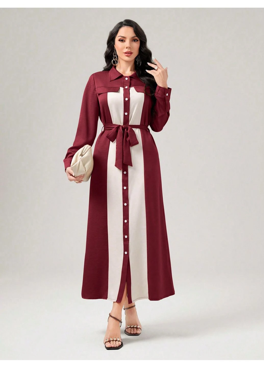 Бордова сукня SHEIN
