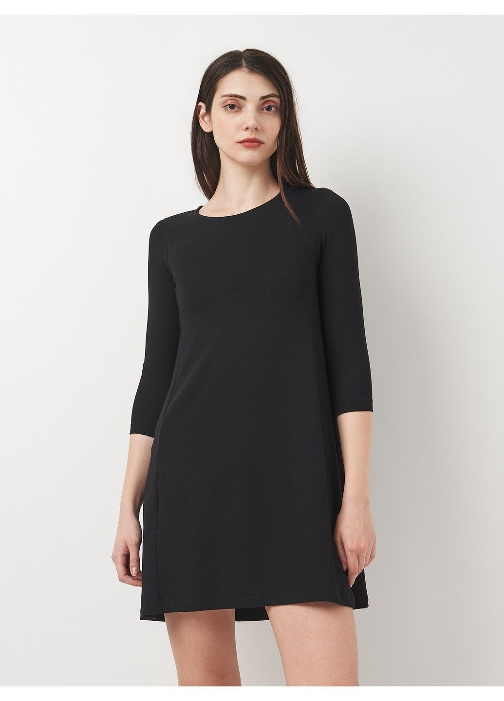 Чорна кежуал сукня Stradivarius однотонна