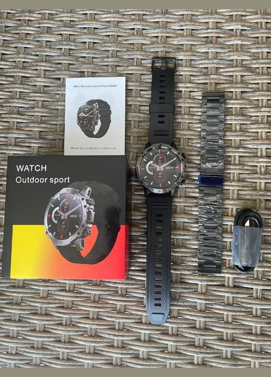 Розумний годинник UWatch Smart Hardy AK56 Rubber Black (315006035)