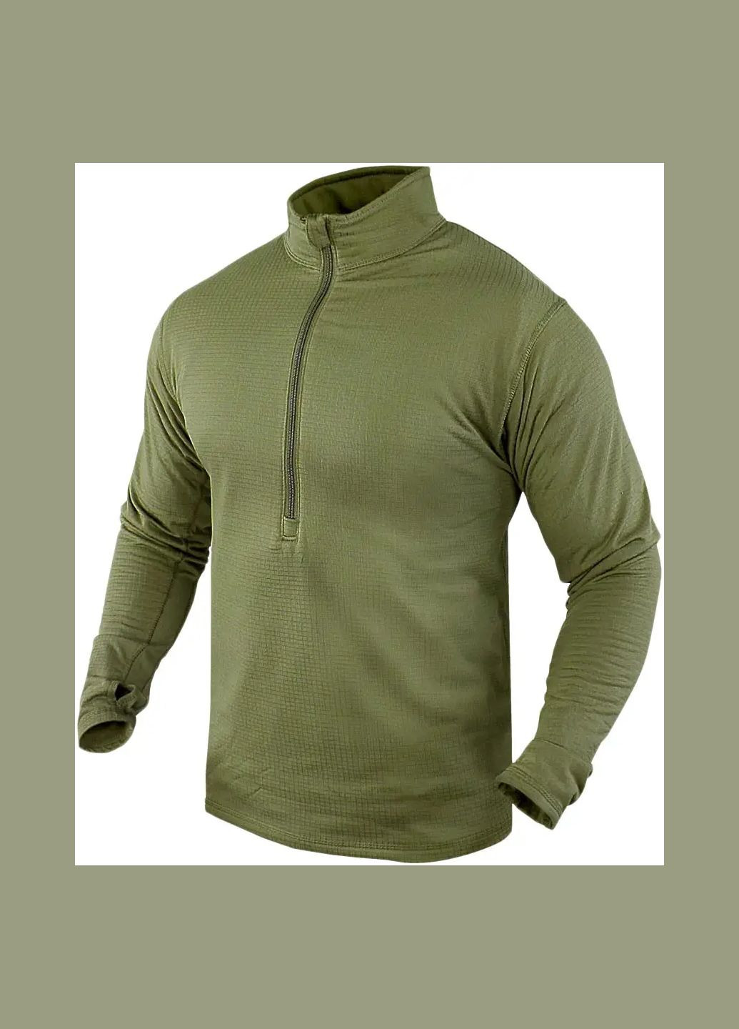 Термокофта Condor-Clothing Base II Zip Pullover XXL Olive drab No Brand (317654962)