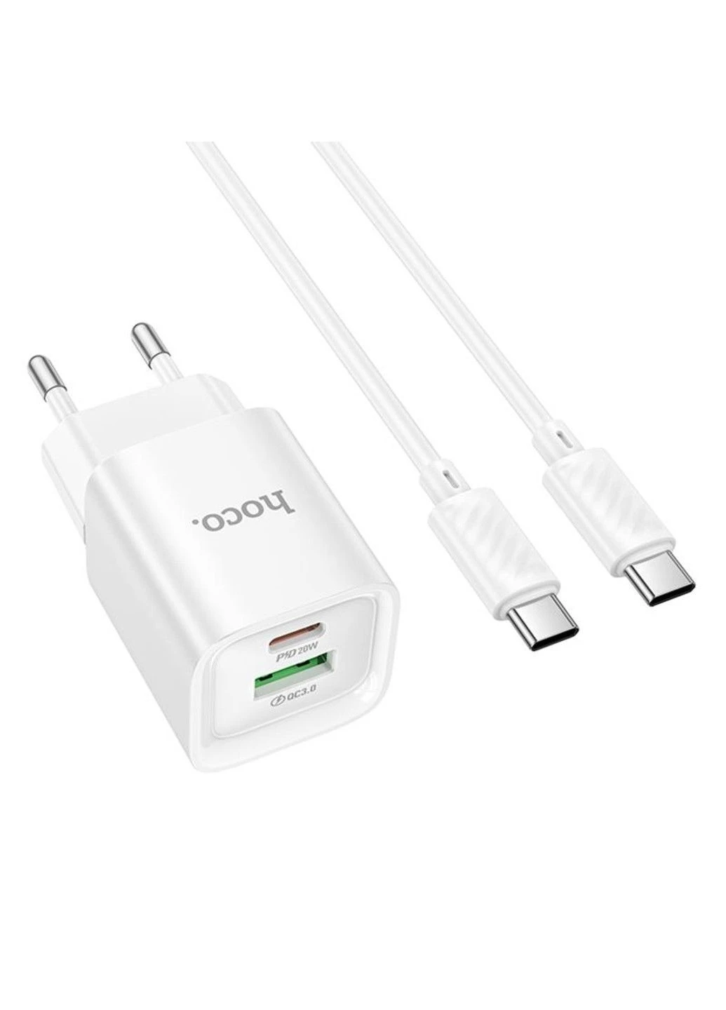 СЗУ C147A PD20W+QC3.0 (1USB-A/1C) + кабель Type-C to Type-C Hoco (400158968)
