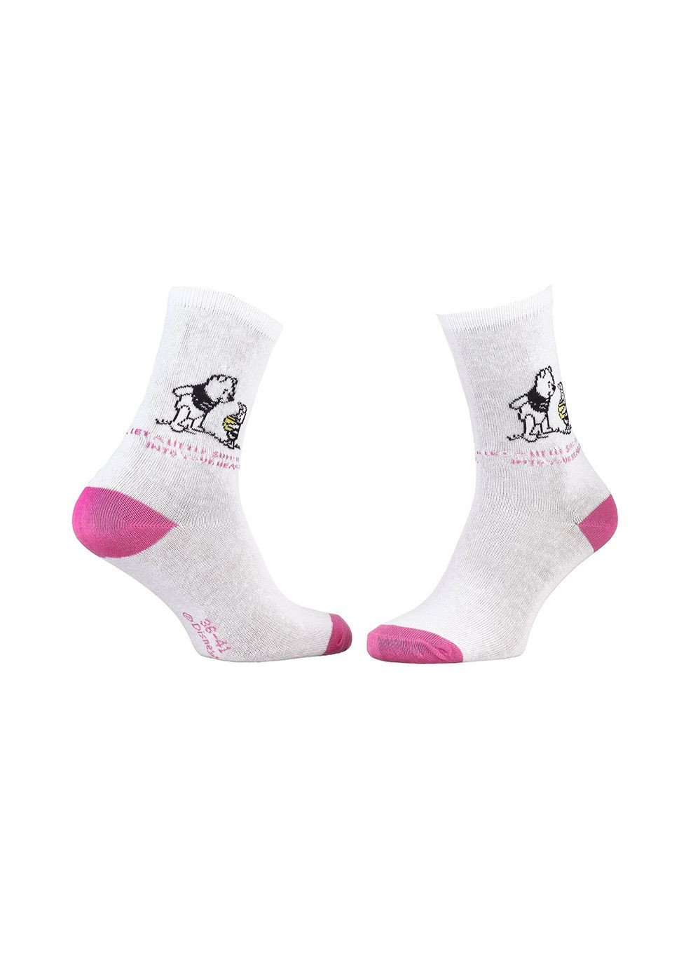 Сірі шкарпетки winnie l ourson winnie porcinet 1-pack gray/pink Disney однотонні (333957845)