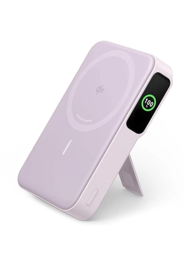 Быстрая магнитная батарея с подставкой и дисплеем MagGo Qi2 15W UltraFast MagSafe Powerbank, 10000mAh для iPhone 15/15 Anker (299469597)