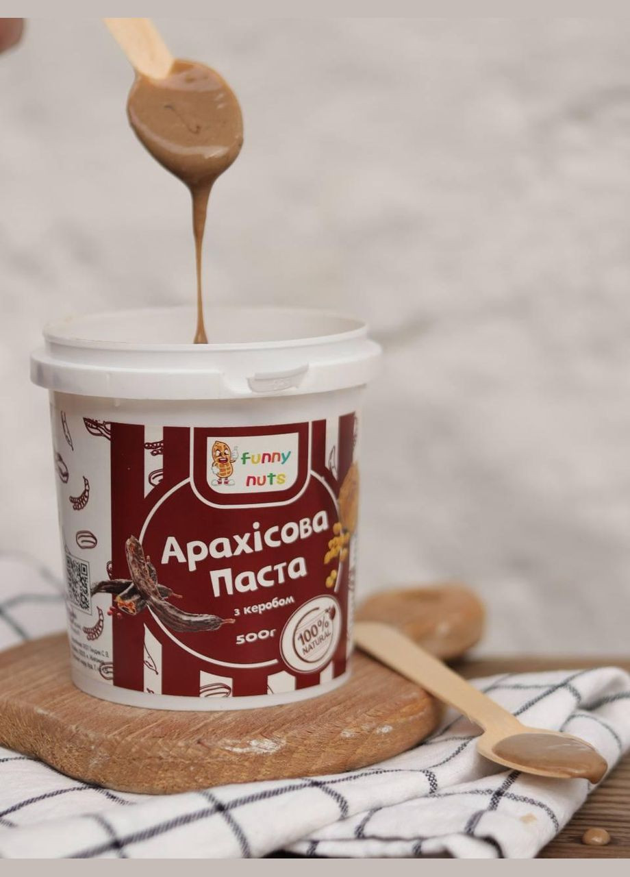 Арахісова паста з керобом 330 г Funny Nuts (324612640)