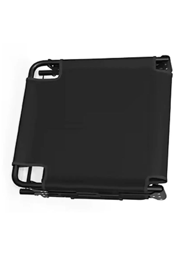 Складной шезлонг-раскладушка с мягким подголовником и регулируемой спинкой 176×56×28 см черный (2104618601) No Brand (340064463)