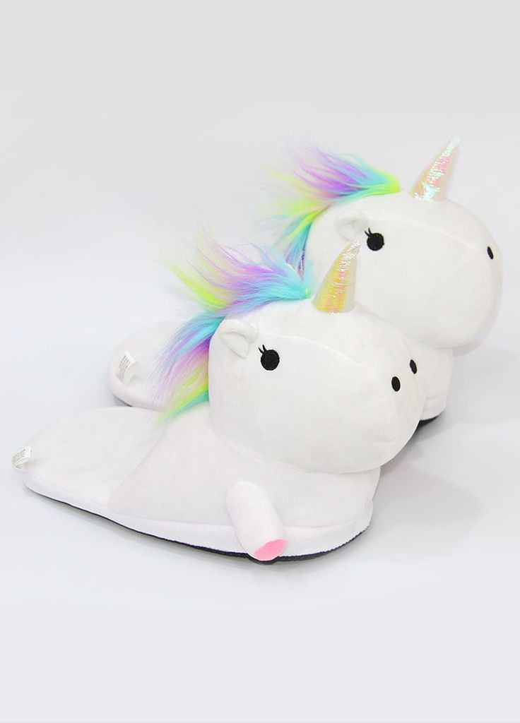 Тапки Единороги Радуга Открытые Белые BearWear (297579670)