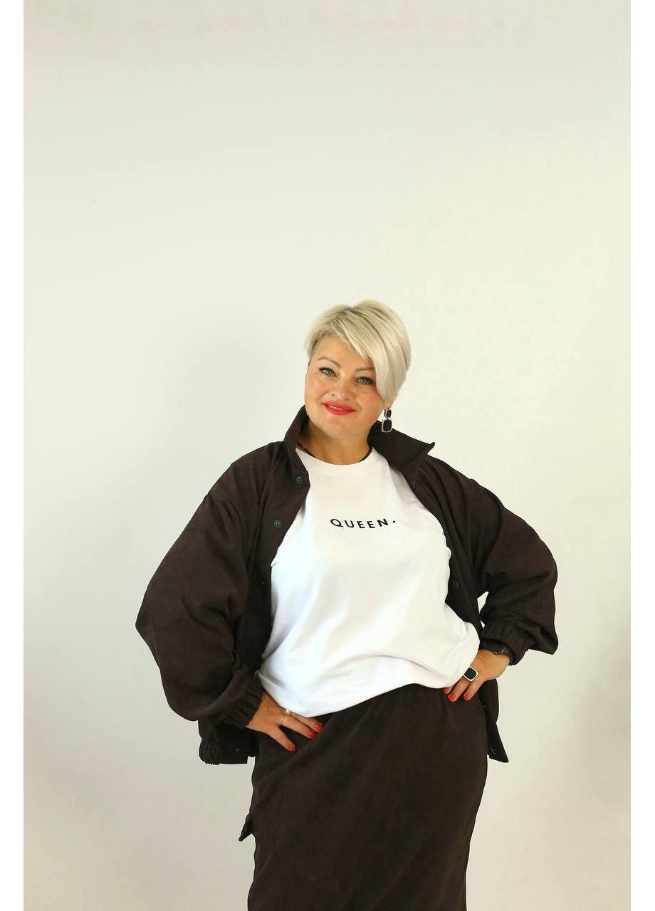 Женский костюм юбка+бомбер Батал Style Point (357237974)