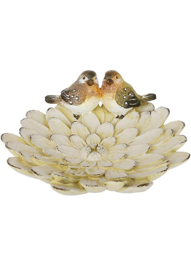 Подставка-блюдце для украшений "Птички на Цветке" 20см, полистоун Bona (339777113)