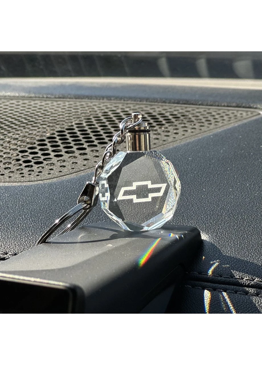 Брелок Crystal с разноцветной подсветкой CHEVROLET Hyundai (387428893)