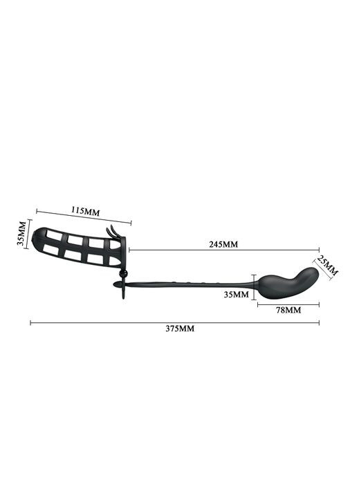 Насадка на член Pretty Love Hercules Penis Sheath Черная BI0556 CherryLove LyBaile (282708703)