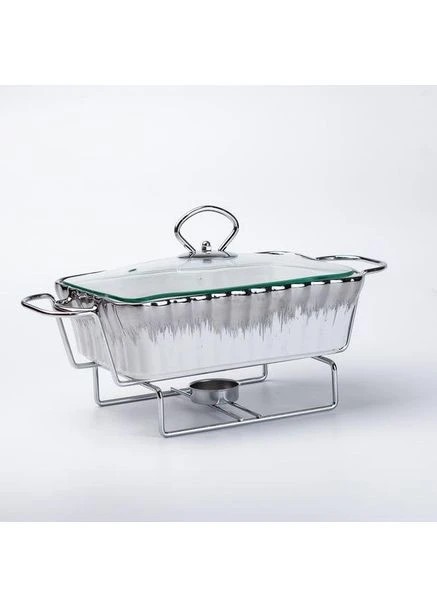 Мармит HP1019 мармитница с крышкой на подставке овальная 33 см x 19 см x 6 см Yiwu (379850020)