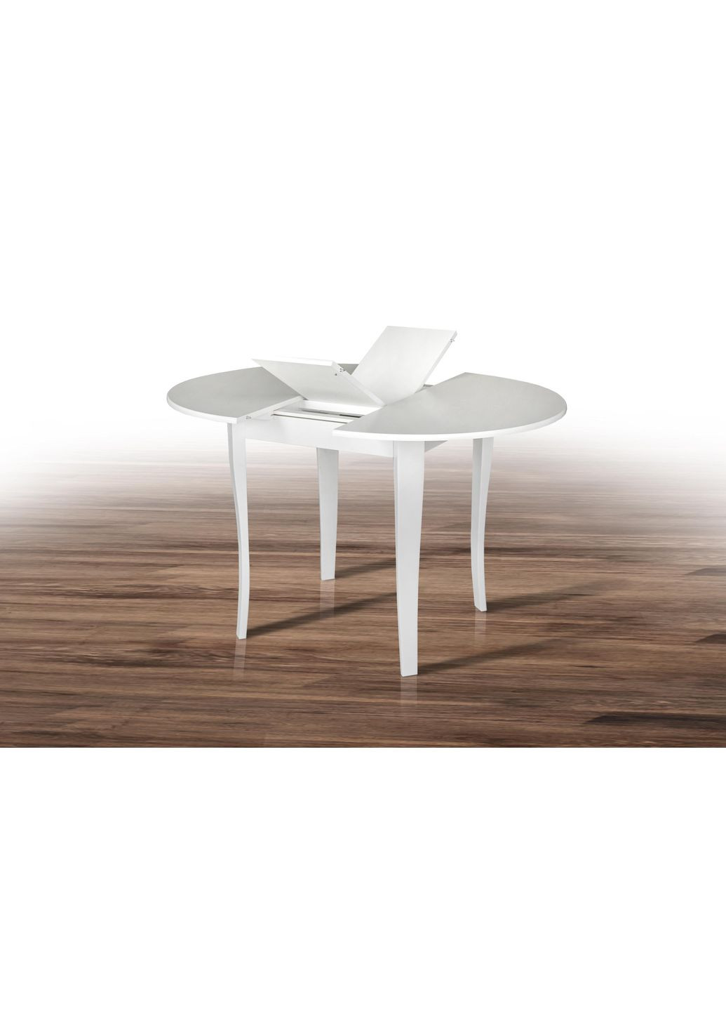 Стіл-трансформер кухонний розкладний круглий DUCAT Білий 855423-02 855423 Comfort Line (355467894)