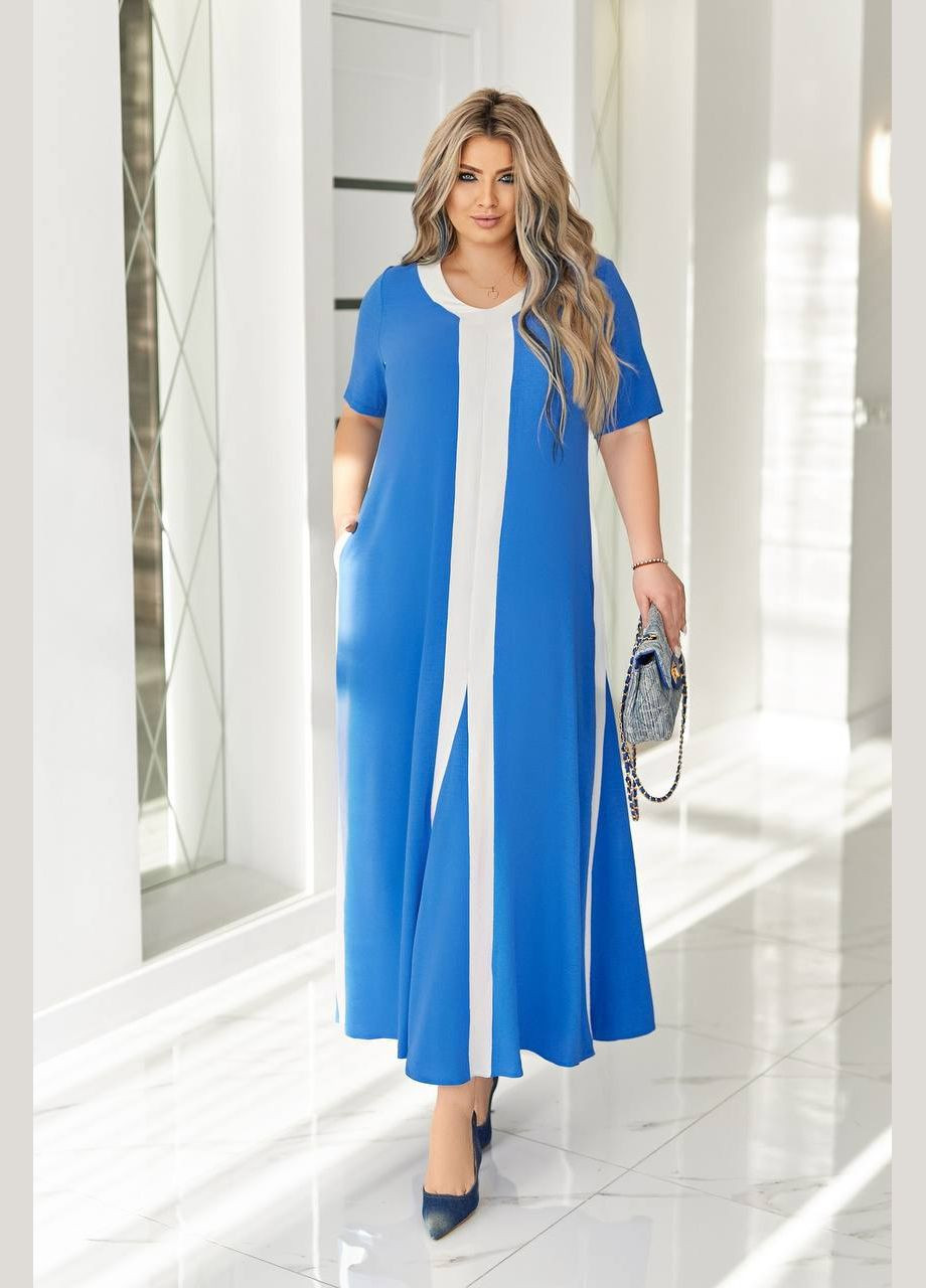 Блакитна сукня Garna однотонна