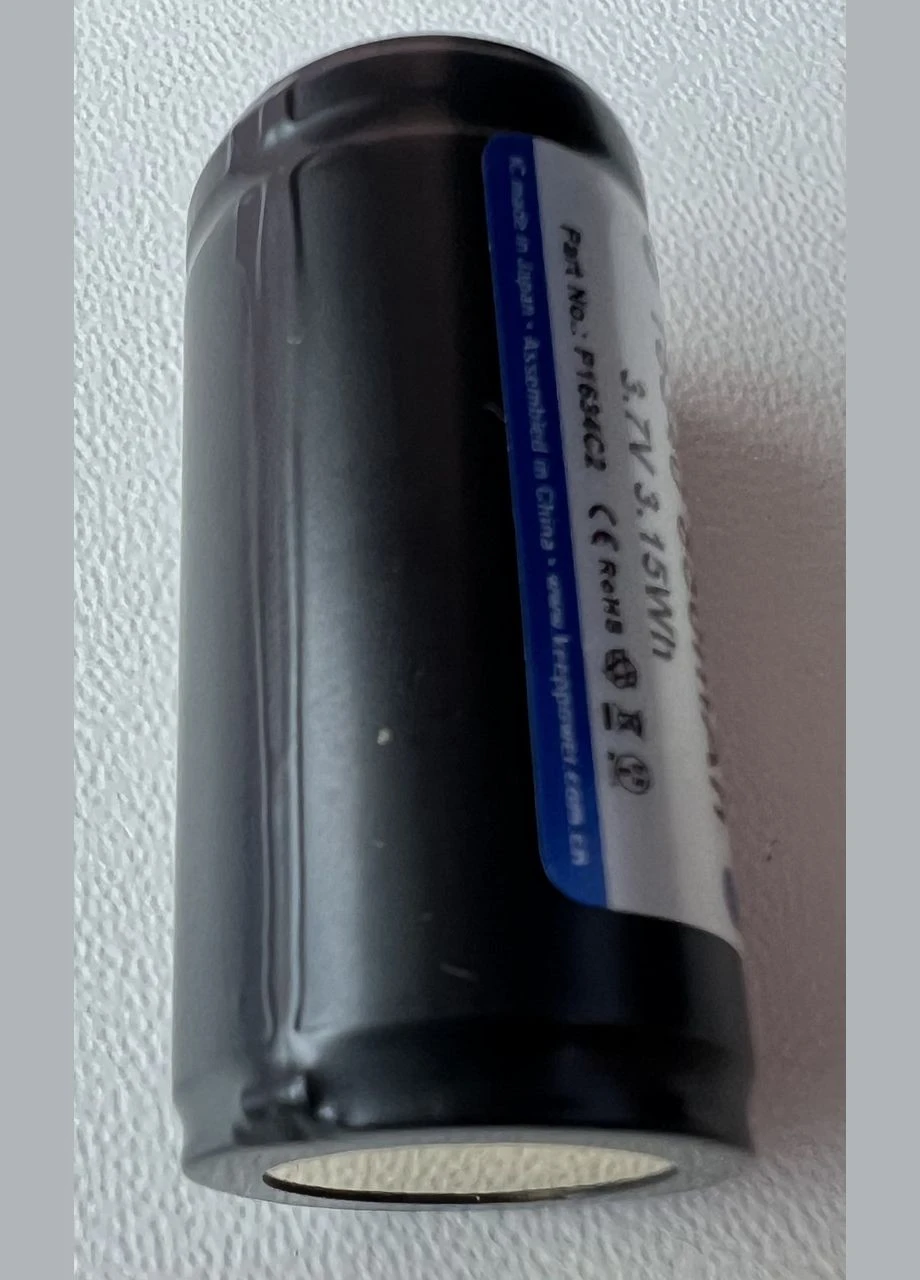 Акумулятор 16340 850 mAh із захистом 3.6В Keepower (379863261)