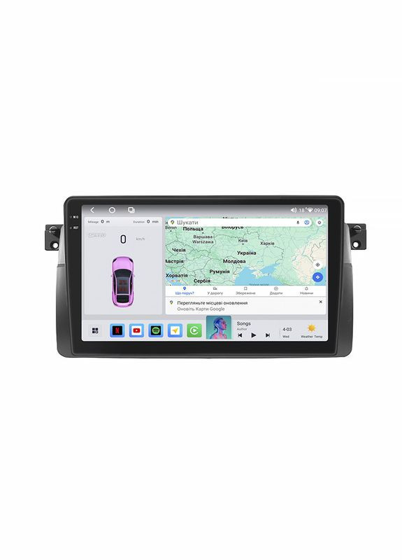 Штатная магнитола 9" для BMW 3 серии IV (E46) 1998-2003 4/64 QLED CarPlay 4G Wi-Fi GPS 360 Prime 3 шт. Lesko (336205630)