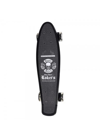 Скейт Пенні борд для дітей MS 0298-1_1, Скейтборд зі світними колесами, алюмінієва підвіска, Чорний Profi (328265230)