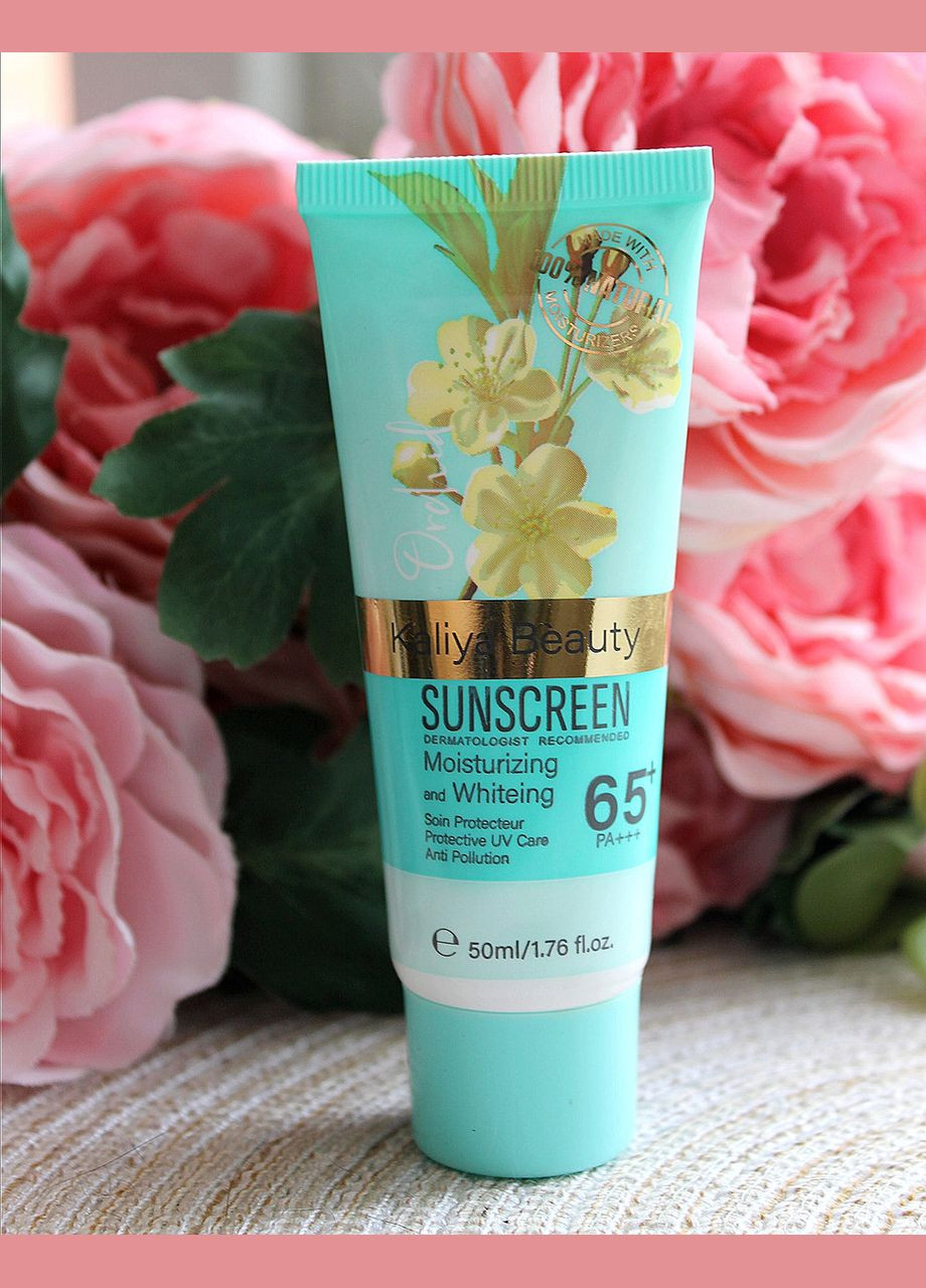 No Brand Солнцезащитный крем для лица Kaliya Beaty Sunscreen 65+ PA +++ Orchid / Орхидея — Крем, (337713491)