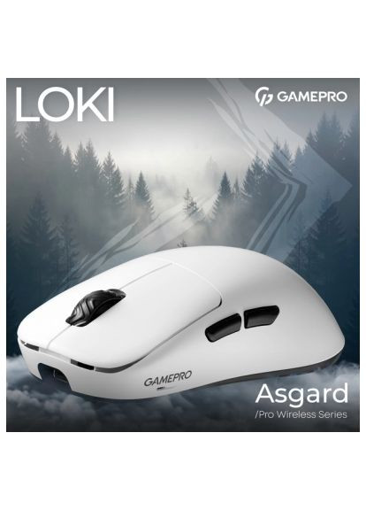Мишка (GM022W) GAMEPRO Asgard Loki Wireless/USB White (366700539)