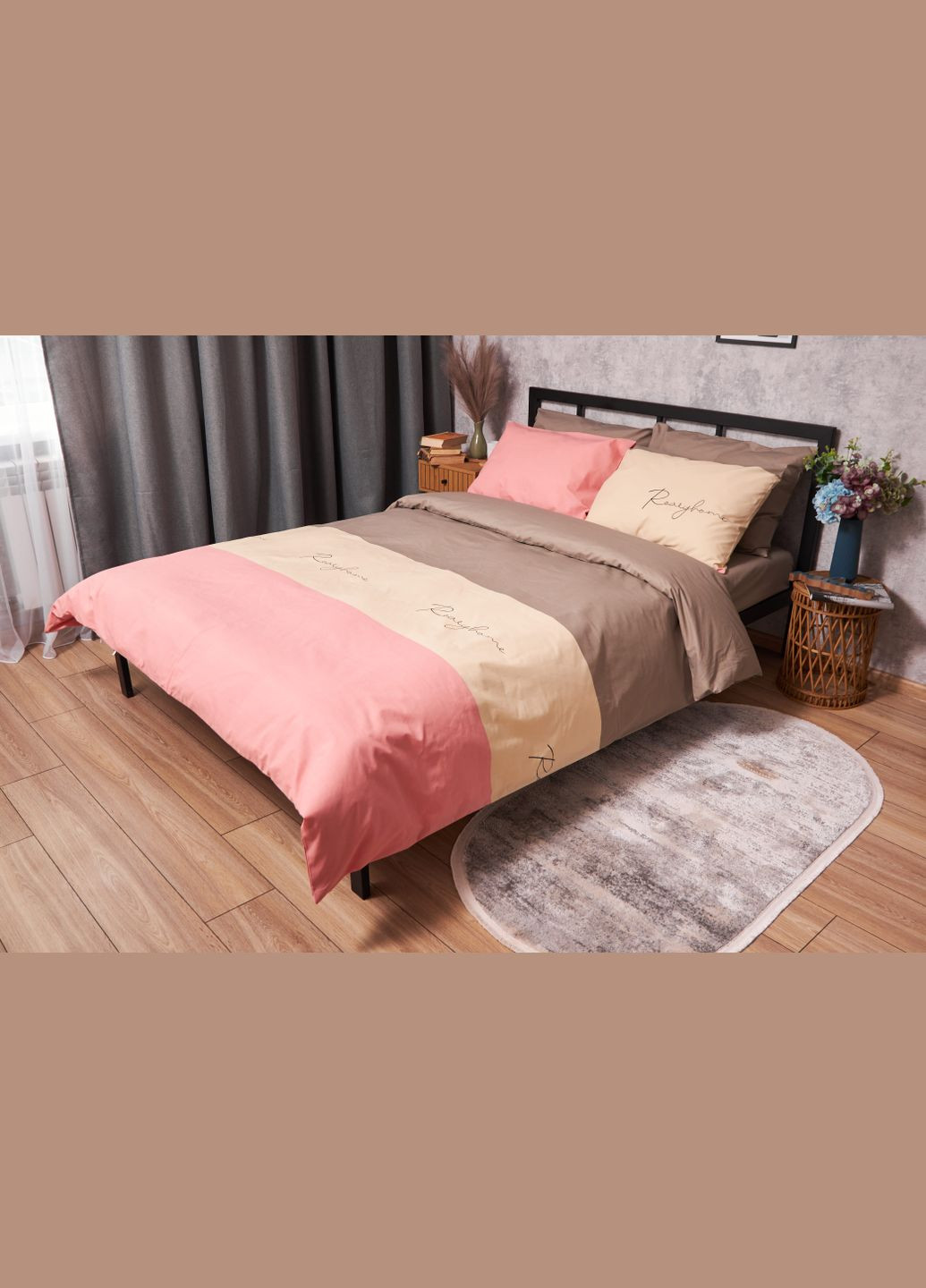 Комплект постельного белья Бязь Gold Люкс семейный 143х210х2 наволочки 4х50х70 (MS-820003353) Moon&Star Honeydew (288043524)