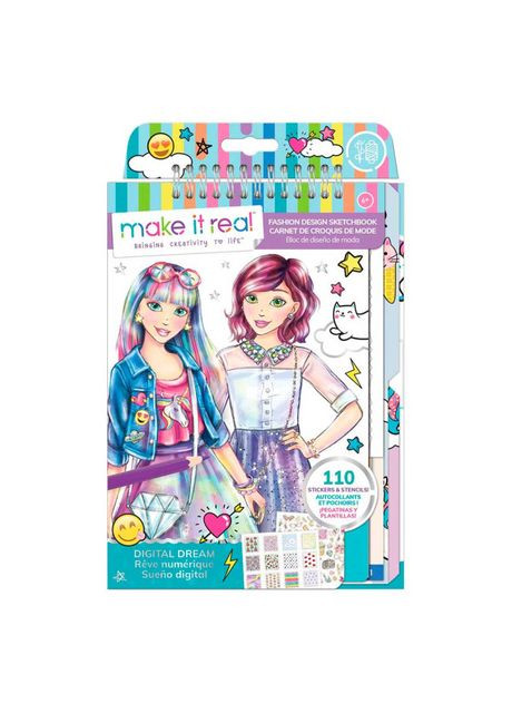 Блокнот з трафаретами Рожева мрія (MR3203) Make it Real (370256978)