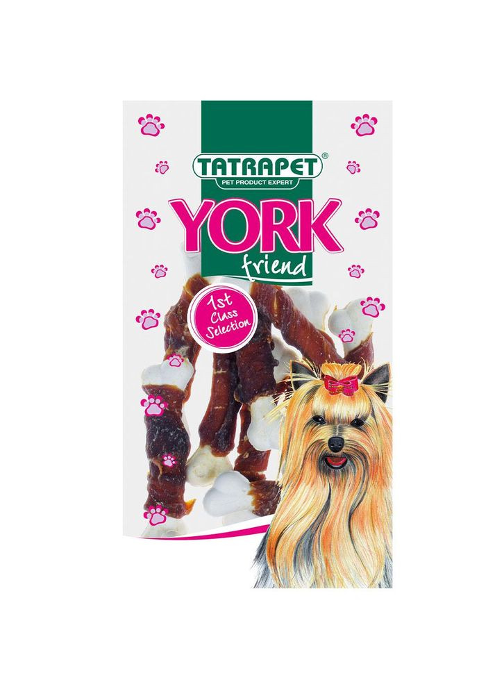 Ласощі для собак YORK friend кальцієві кісточки з качкою 50 г 984127 TATRAPET (278308487)
