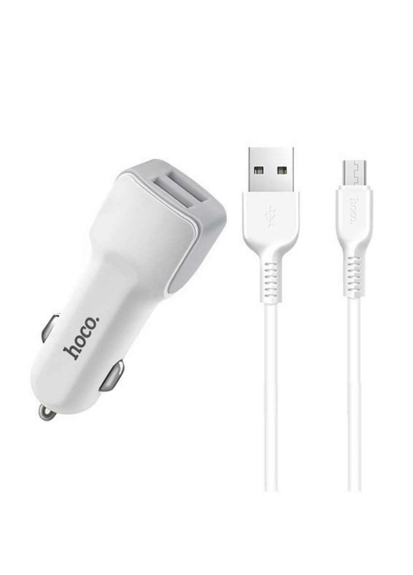 ОЗУ Z23 grand style dualport car charger with Micro 2USB 2.4A White Hoco (297456822)