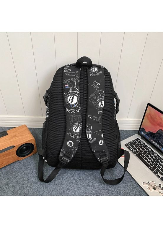 Рюкзак у школу або місто для хлопчика 6-11 клас шкільний молодіжний великий рюкзак для підлітків з космонавтом що світиться No Brand (372003696)