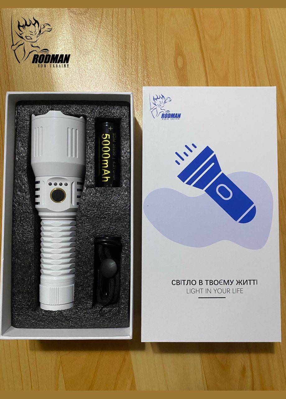 Ліхтар світлодіодний, чорний RDM SD-JG 05 black RODMAN (314984141)