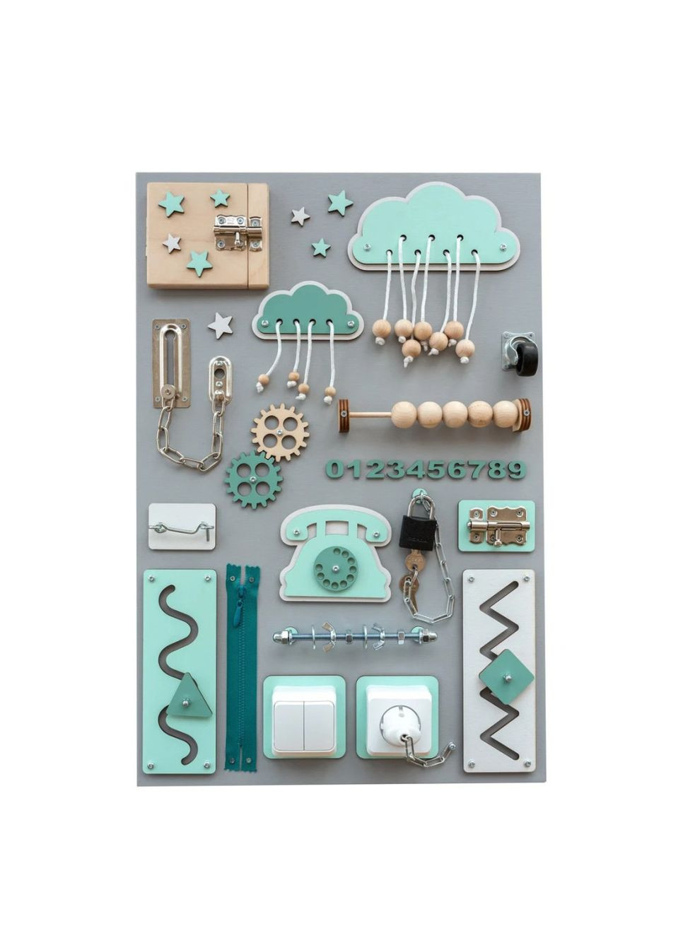 Розвиваюча іграшка Бізіборд TG100005, 60х40 см, Бірюза Temple Group (308975650)