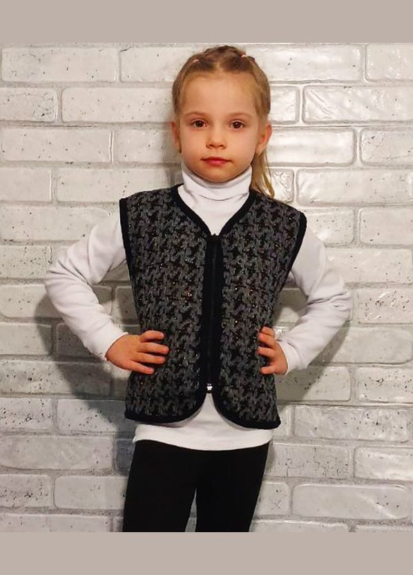 Детская жилетка на молнии серая теплая вязаная No Brand (338863111)