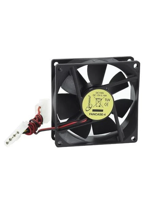 Вентилятор 80 мм, FANCASE-4, чорний, 80x80x25 мм, 2600 об/хв, 25 дБ(А), Molex Gembird (375283377)