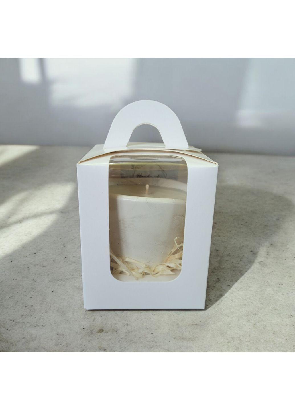 Массажная соевая свеча для тела спа-свеча в гипсовой чаше 125 мл Handmade Studio - AV (370604210)