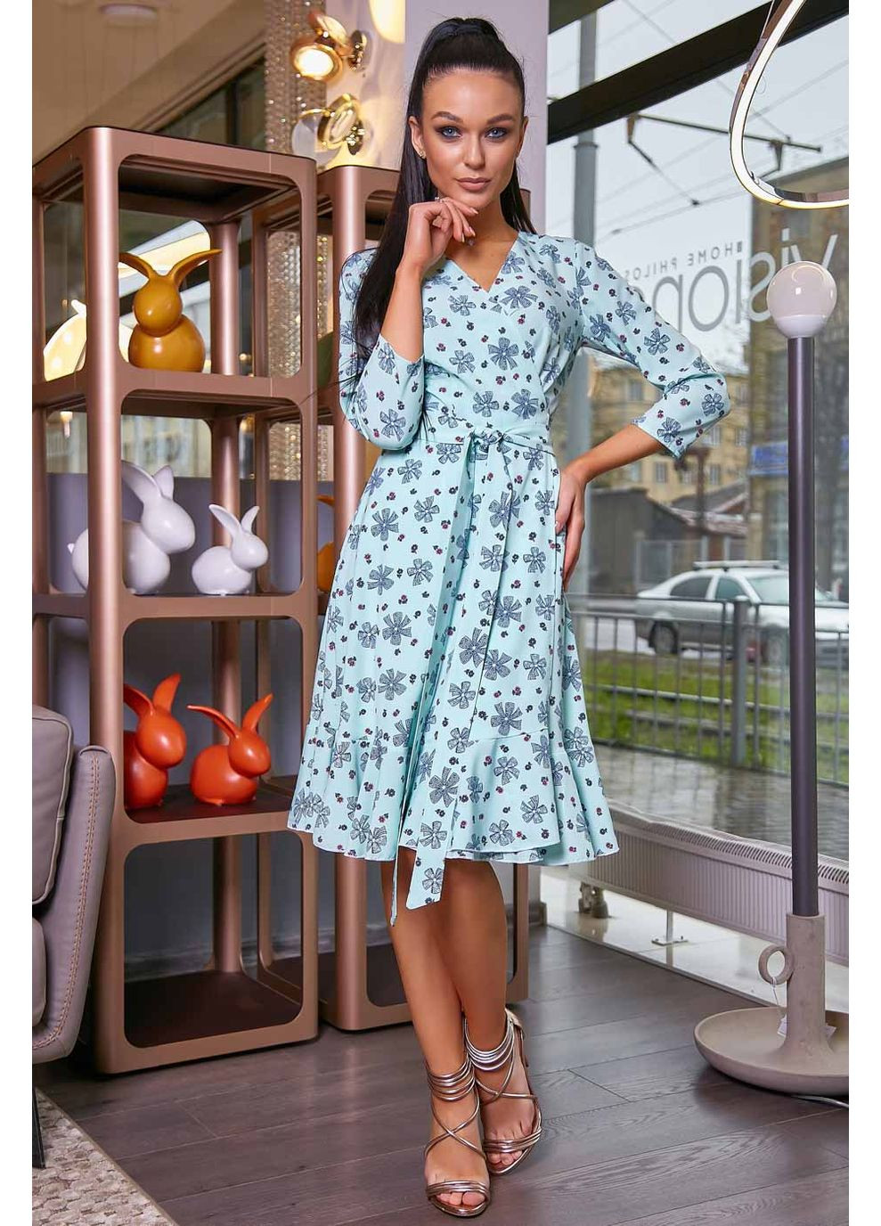 Бирюзовое платье 1156.3458 Seventeen