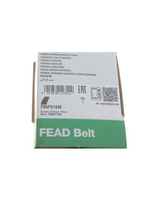 Ремень генератора поликлиновый FB 6PK1448 Ina (360490384)