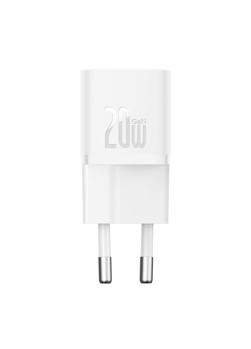 Мережевий зарядний пристрій 20W EU White Baseus GaN5 Fast Charger(mini) 1C (340278447)