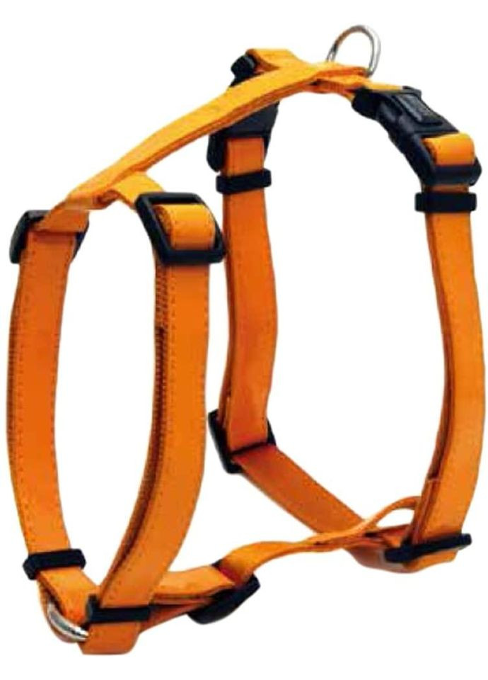 Шлей для собак 51-88 х 2 см GLOSSY H-подібна екошкіра/нейлон помаранчева (8023222125872) Croci (308250385)