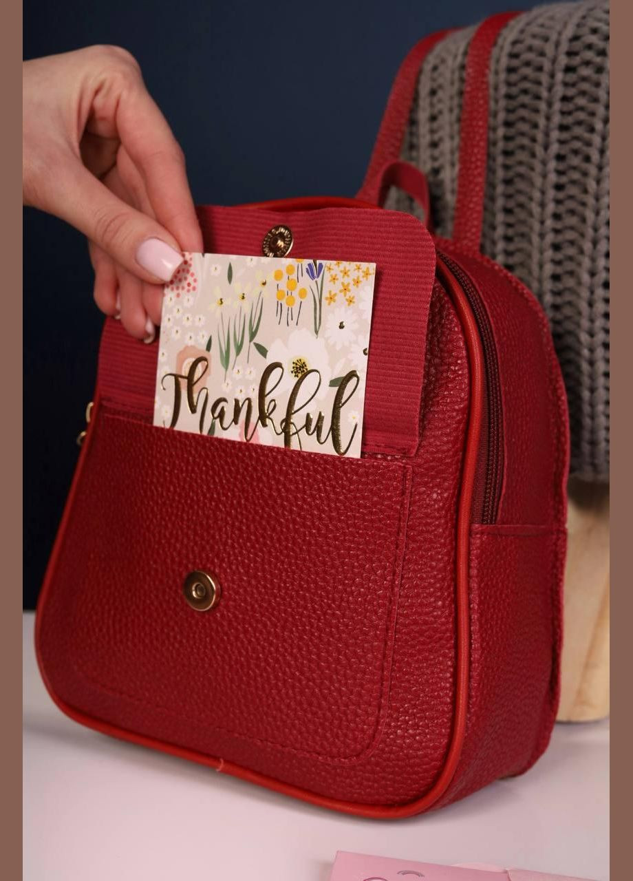 Жіночий мінірюкзак червоний код 7-40110 PTR No Brand (317763927)