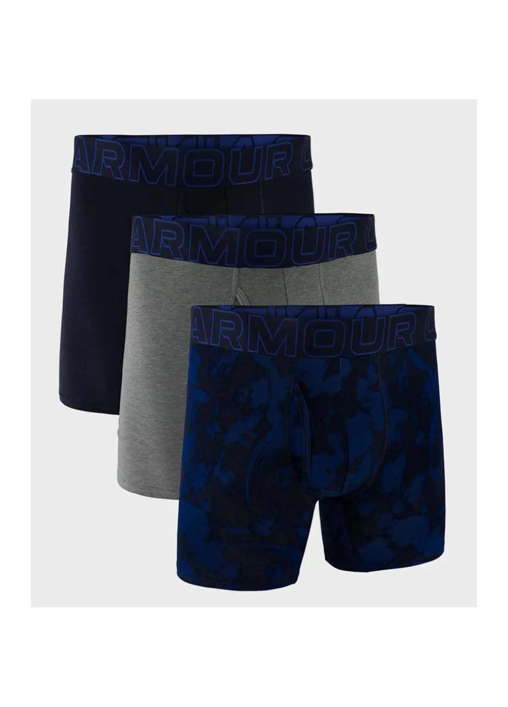 Труси UA M Perf Cotton Nov 6in синій, сірий, темно-синій Under Armour (333955230)