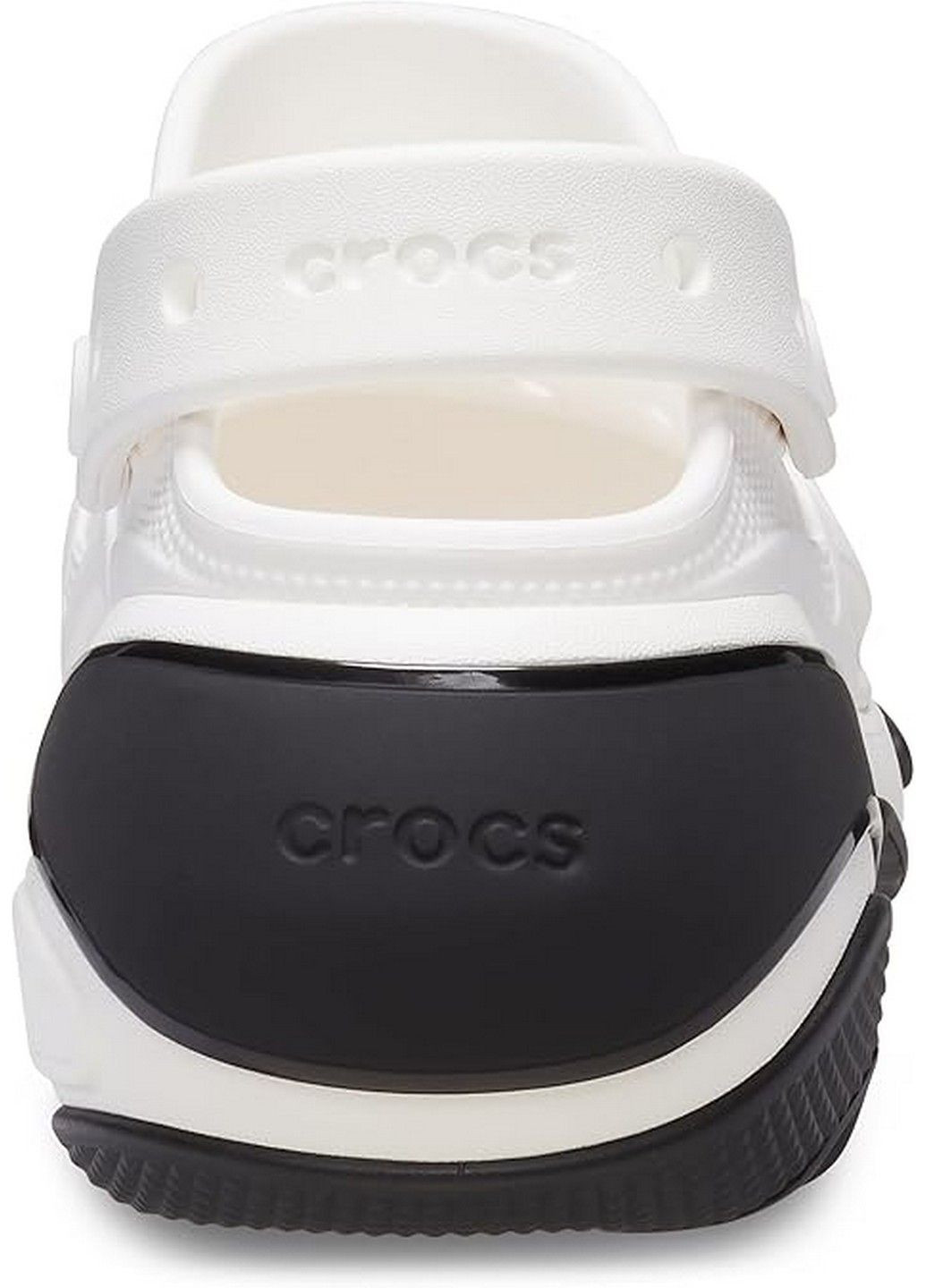 Белые сабо кроксы Crocs на платформе