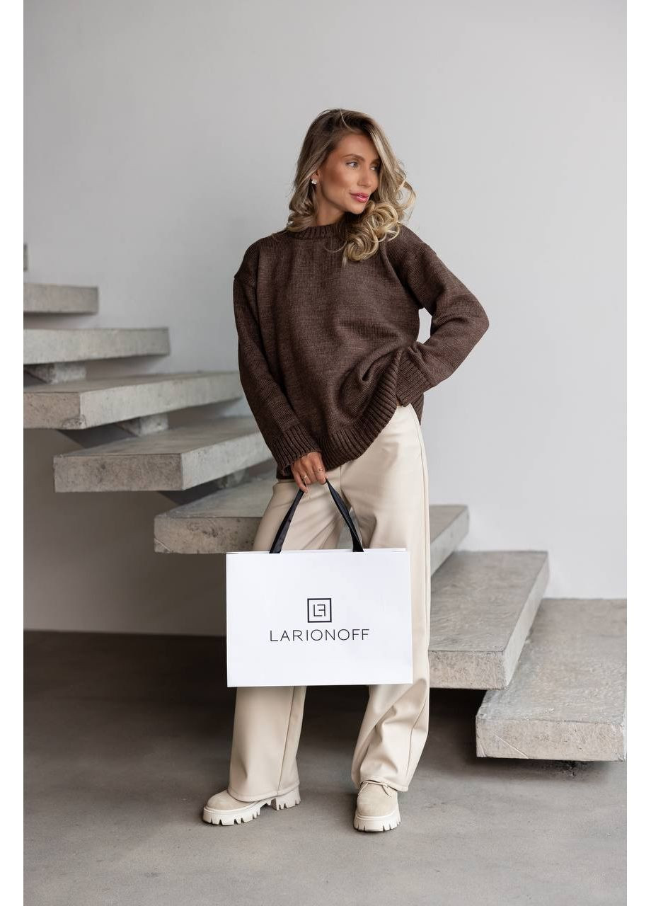 Коричневый демисезонный свитер женский Україна