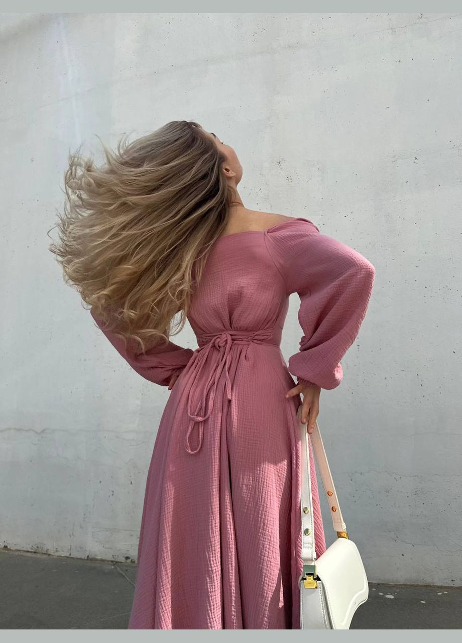 Розовое женское платье из муслина цвет пыльная роза р.42/44 449976 New Trend