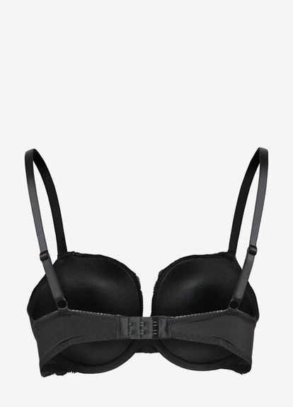 Чорний балконет бюстгальтер Lindex з кісточками мереживо