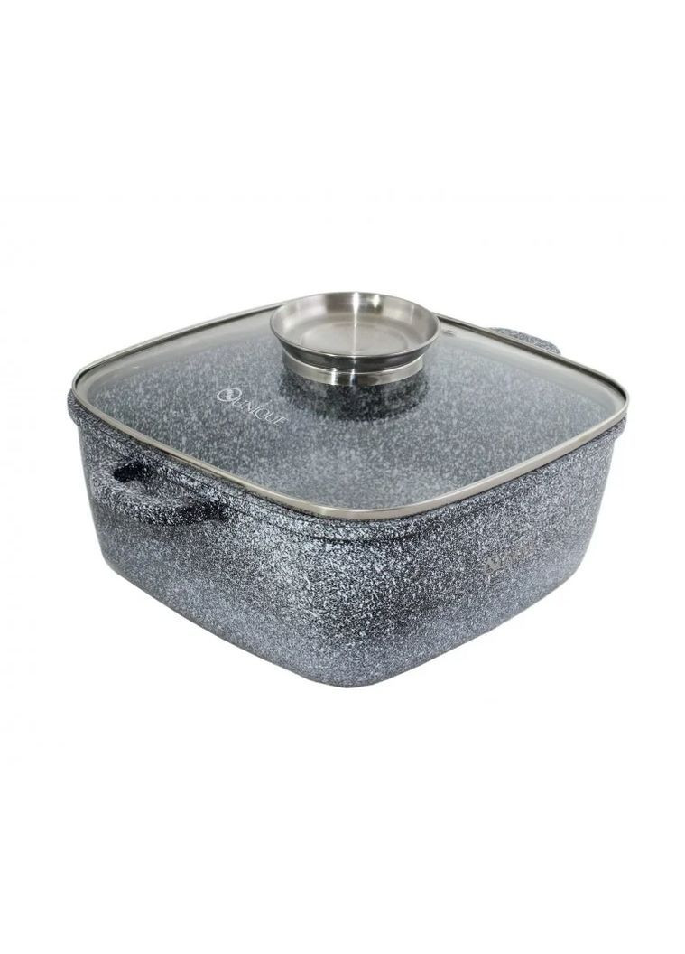 Казан-жаровня UNIQUE з кришкою, 5.5 л, квадратна, антипригарне гранітне покриття No Brand UN-5207 (369719275)