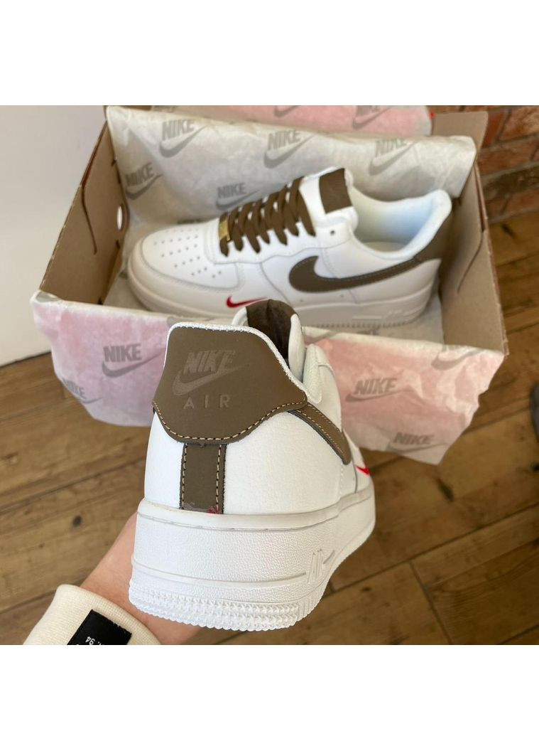 Бежеві Осінні кросівки чоловічі nike air force 1 low ‘07 essenti 2 mocco найк аір форс 1 преміум No Brand