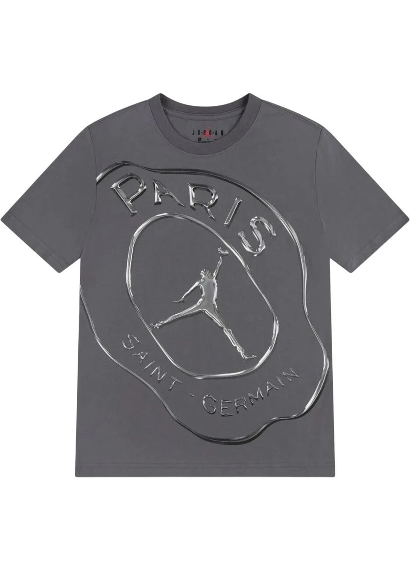 Серая демисезонная футболка подростковая серая 95f539-783 Nike PRACTICE TEE PSG